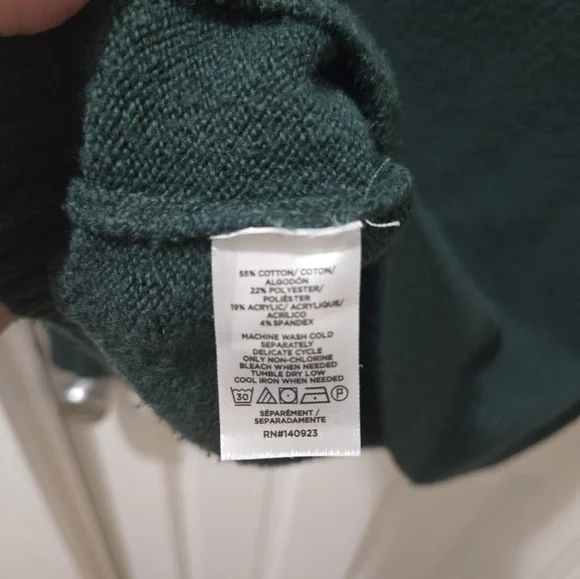 LOFT Soft Cozy Green Crewneck Sweater XS - Picture 5 of 6